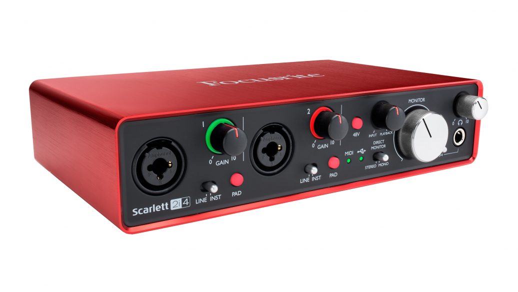 Interface para gravação de aúdio USB Scarlett 2i4 2a geração